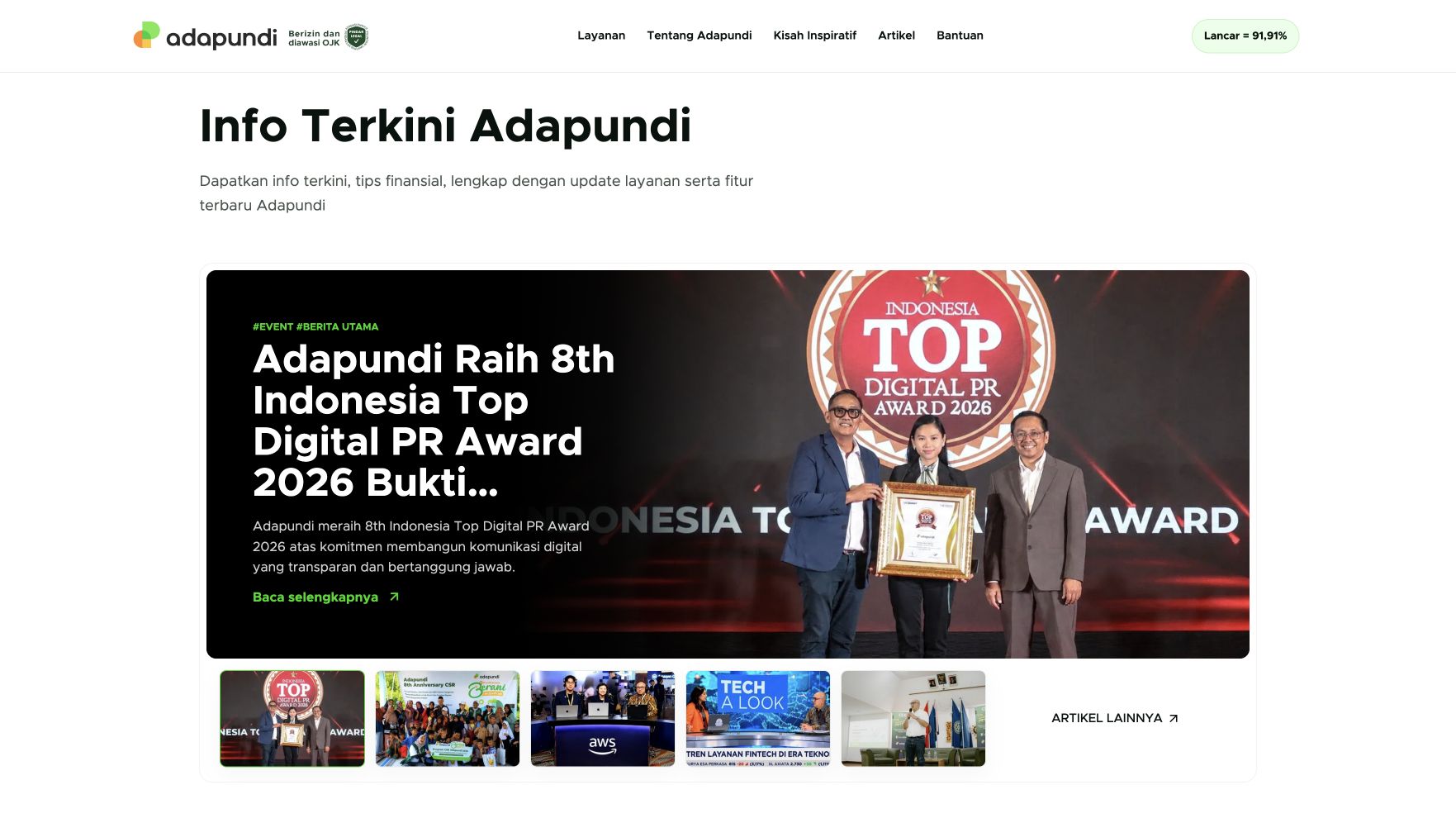 Info Terkini Adapundi 新闻模块